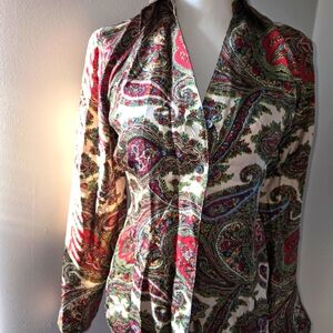 Talbots Multicolor Paisley Blouse